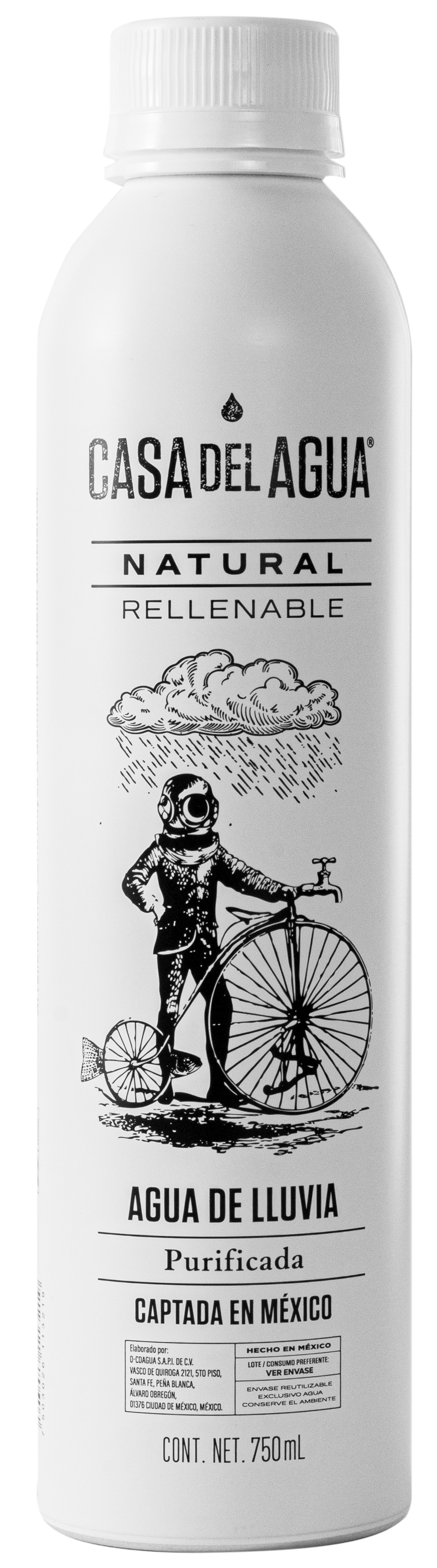 Botella de aluminio 750ml - paquete de 6 piezas